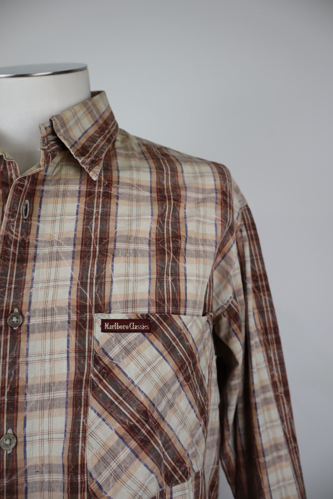 MARLBORO CLASSICS CAMICIA UOMO TG. XL MAN CASUAL VINTAGE SHIRT COTONE COTTON