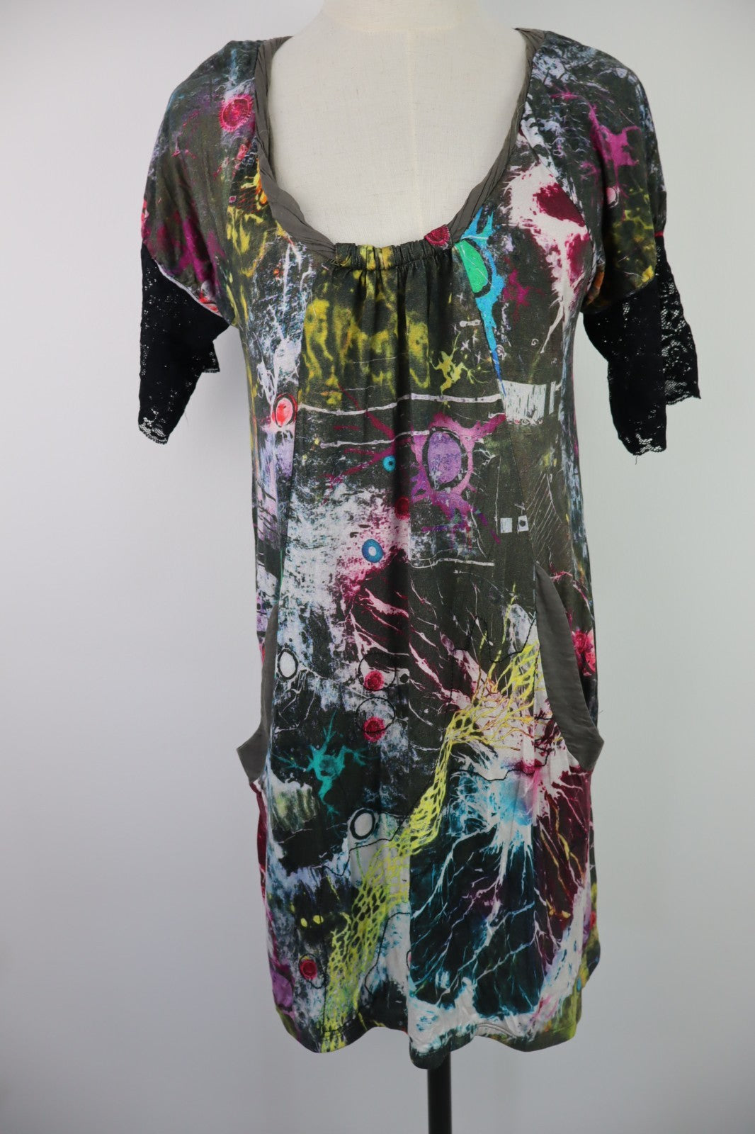 DESIGUAL VESTITO ABITO DONNA TG. XL WOMAN CASUAL VINTAGE DRESS COTONE