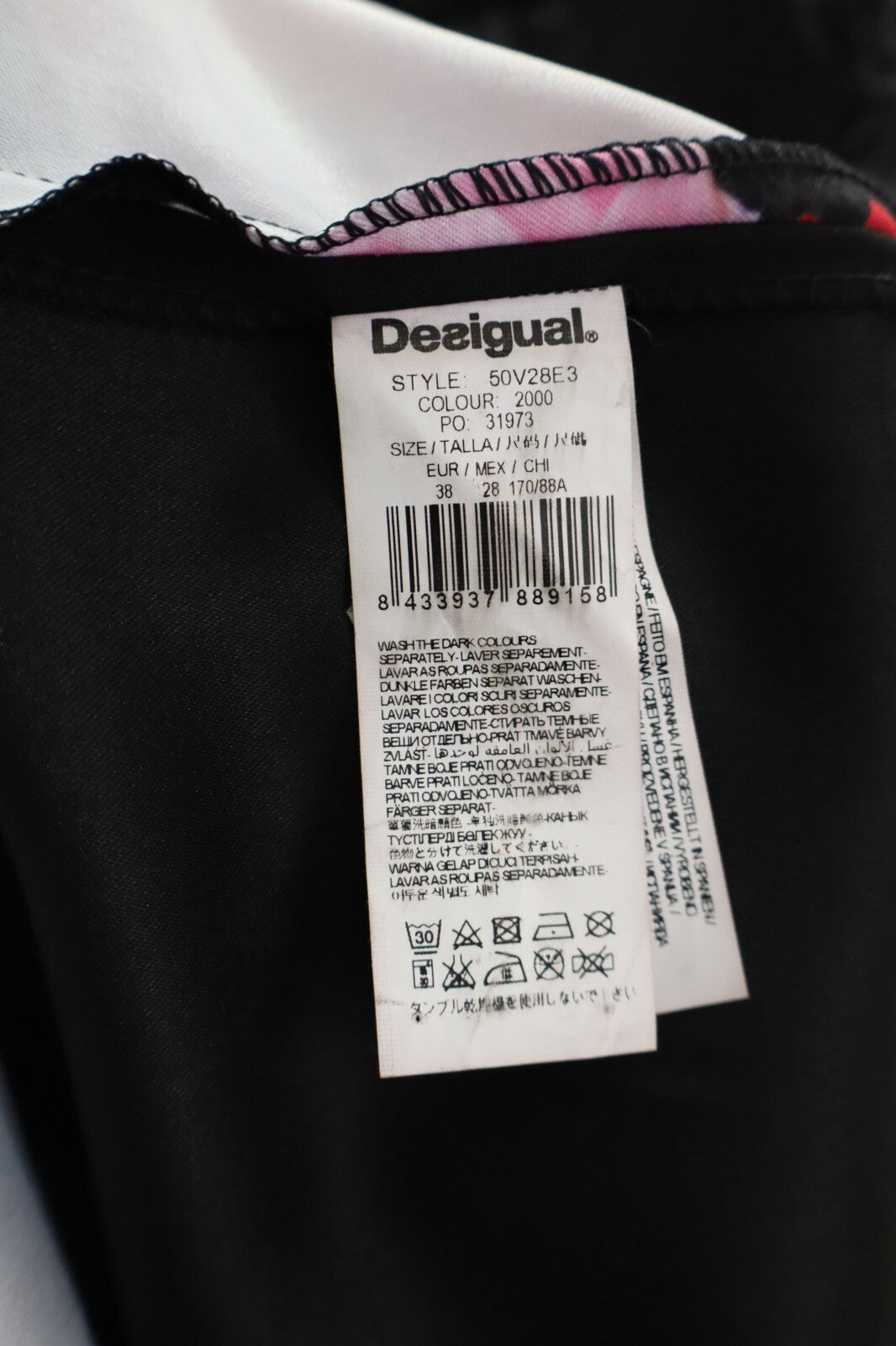 DESIGUAL VESTITO DONNA TG. 38 WOMAN CASUAL VINTAGE DRESS ABITO CON PIZZO