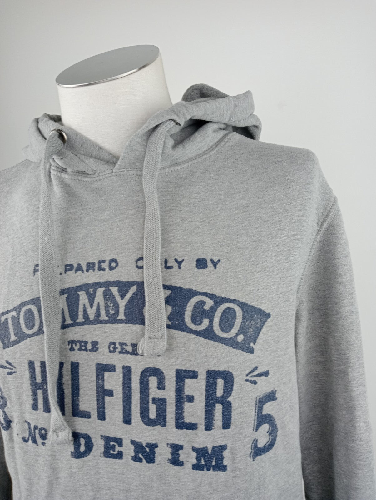 TOMMY HILFIGER DENIM FELPA CAPPUCCIO UOMO S MAN SWEATSHIRT COTONE CASUAL VINTAGE