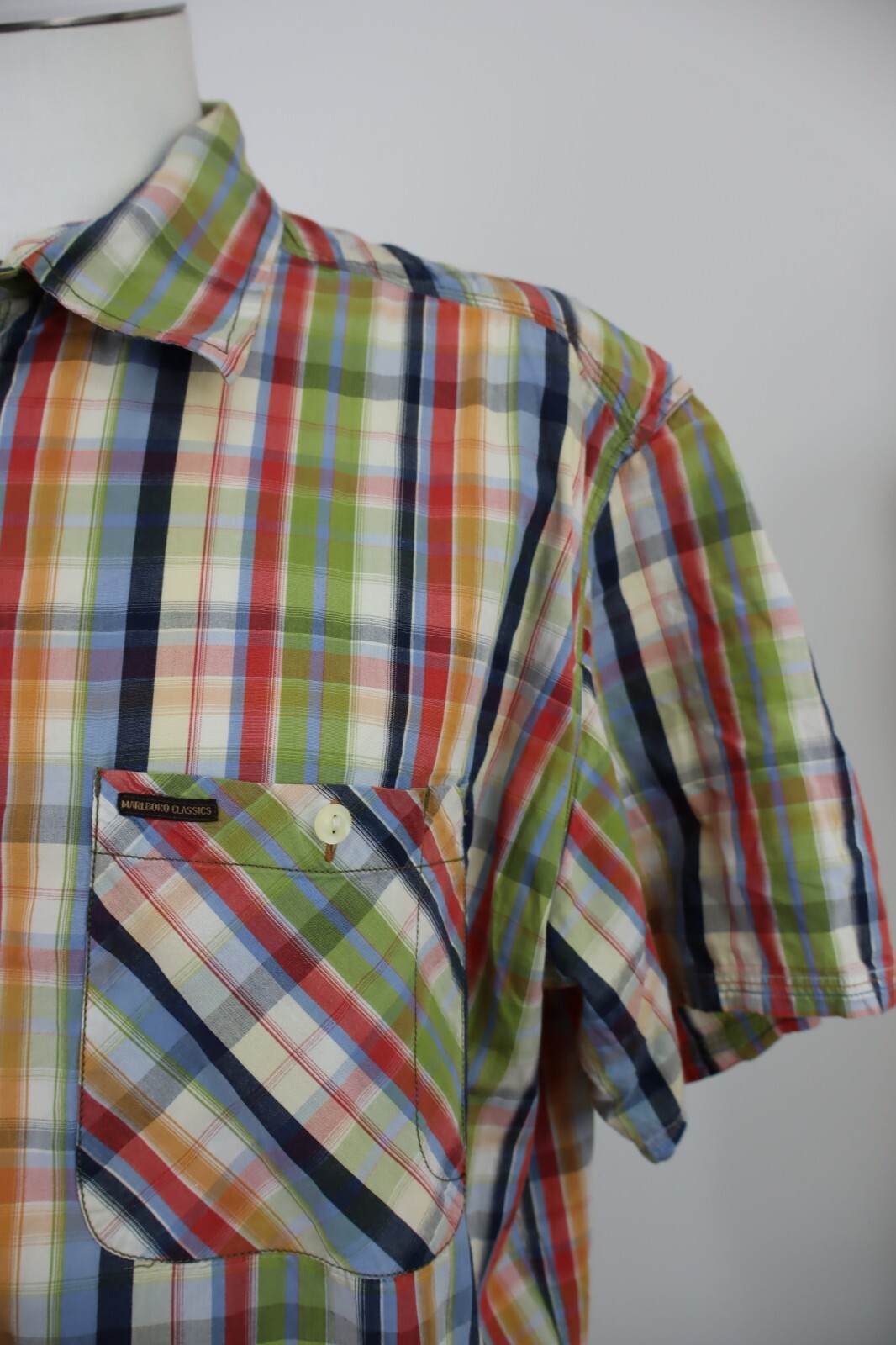 MARLBORO CLASSIC CAMICIA UOMO COTONE TG. 3XL MAN CASUAL VINTAGE SHIRT COTTON