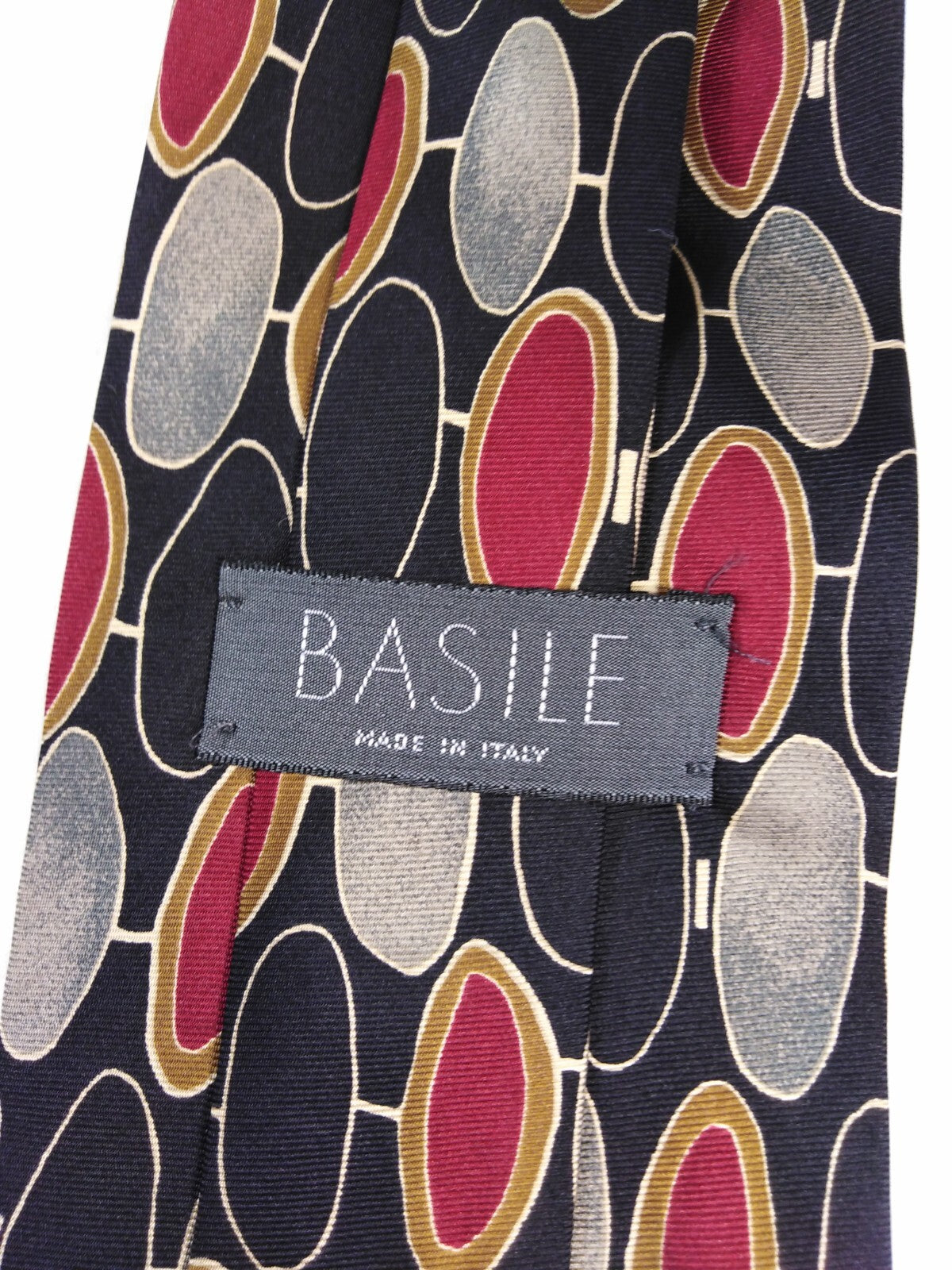 BASILE 100%  SILK TIE SETA CRAVATTA NECKTIE MADE IN ITALY