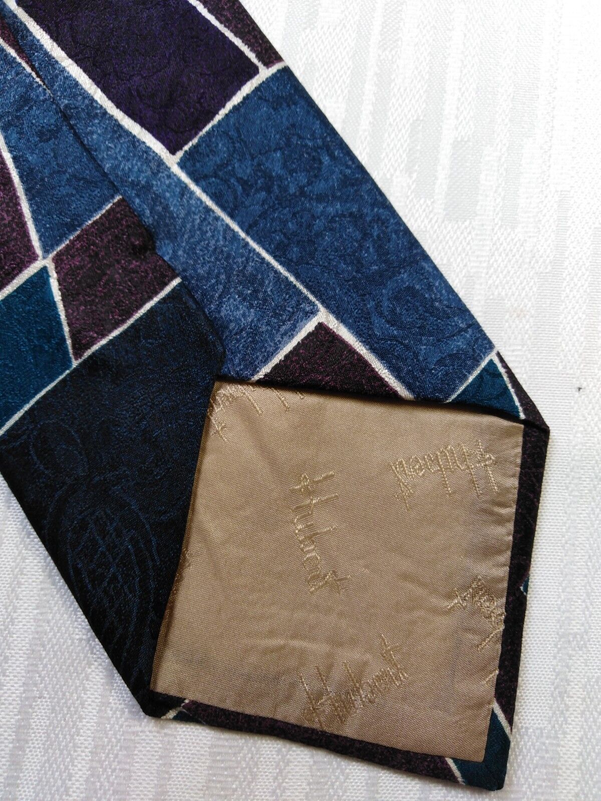 HUBERT MILANO 100% SETA SILK TIE CRAVATTA NECKTIE MADE ITALY VINTAGE CLASSIC
