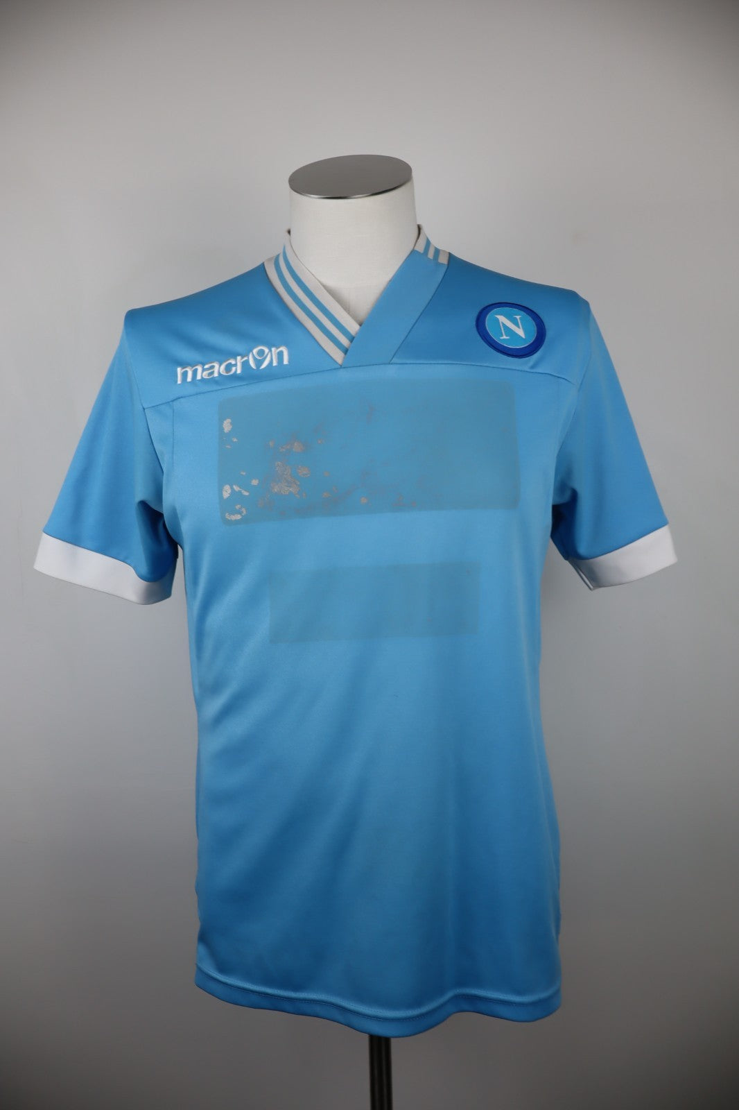 MACRON NAPOLI MAGLIA  CALCIO UOMO Tg M T-SHIRT SOCCER SPORT  MAN JERSEY 12/13
