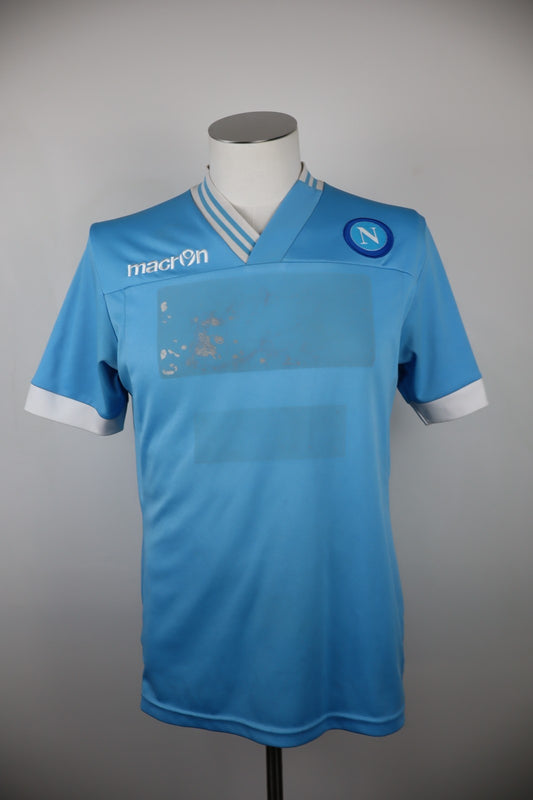 MACRON NAPOLI MAGLIA  CALCIO UOMO Tg M T-SHIRT SOCCER SPORT  MAN JERSEY 12/13