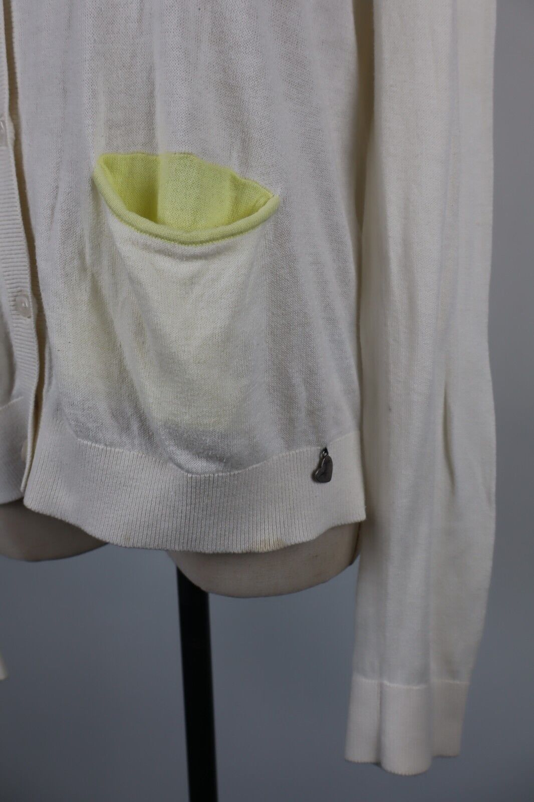 TOMMY HILFIGER DENIM MAGLIONE COTONE CARDIGAN DONNA Tg L WOMAN CASUAL VINTAGE