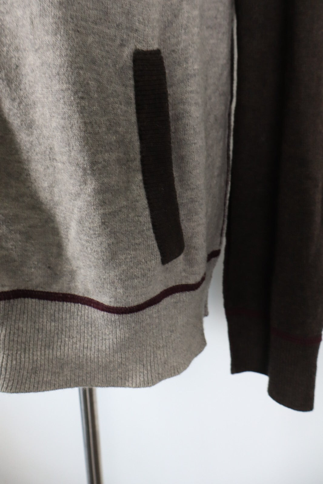 GAP MAGLIONE CON ZIP FELPA VINTAGE UOMO Tg. L MAN SWEATER CASUAL LANA WOOL