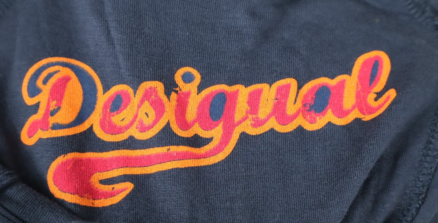 DESIGUAL MAGLIA DONNA TG. S WOMAN CASUAL VINTAGE T-SHIRT COTONE TOP
