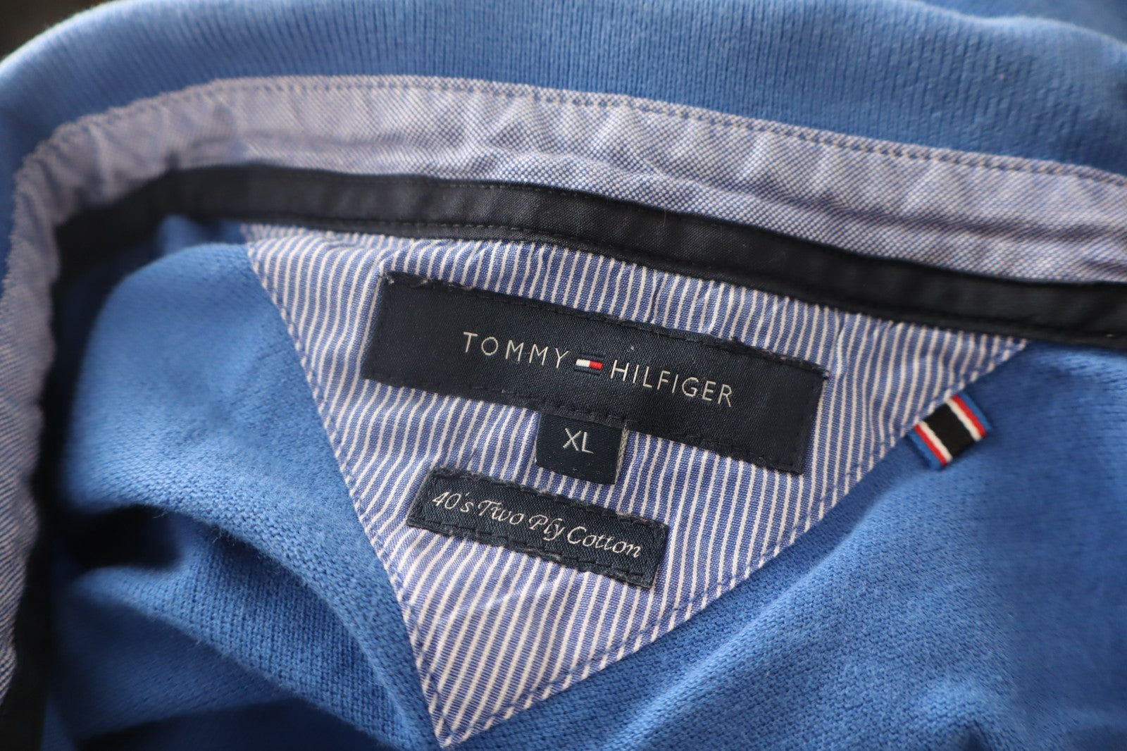 TOMMY HILFIGER MAGLIA POLO UOMO XL MAN T-SHIRT CASUAL VINTAGE COTONE COTTON LOGO