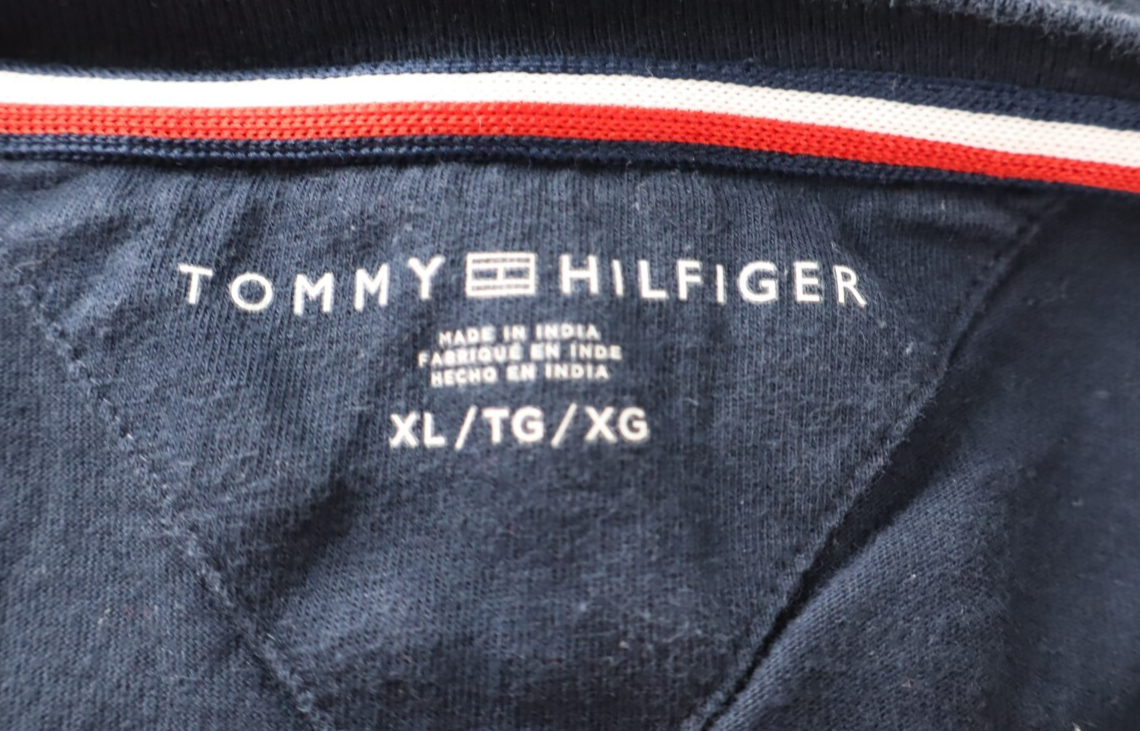 TOMMY HILFIGER MAGLIA UOMO TG XL MAN T-SHIRT CASUAL VINTAGE COTONE COTTON BLU