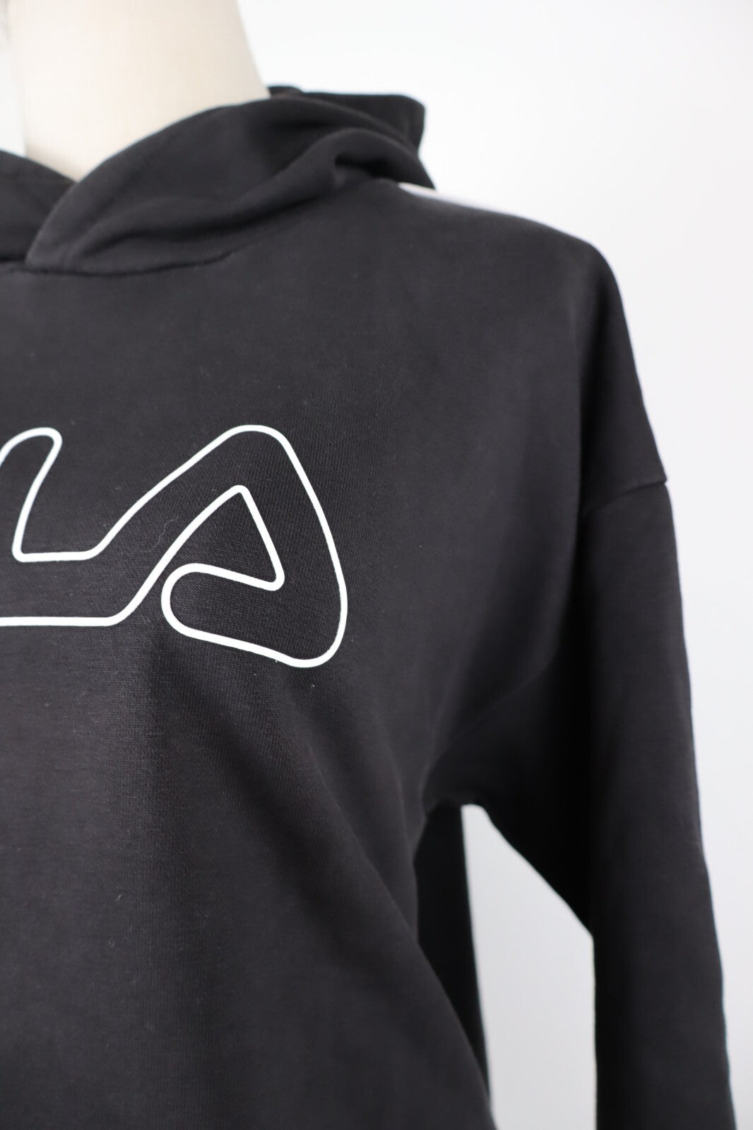 FILA FELPA CON CAPPUCCIO DONNA Tg S WOMAN CASUAL VINTAGE SWEATSHIRT COTONE