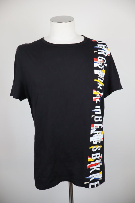 BIKKEMBERGS MAGLIA T-SHIRT UOMO TG. M MAN SHIRT CASUAL VINTAGE LOGO COTONE