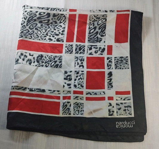NARDUCCI MONICA FOULARD 100% SILK SETA SCARVES SCARF SQUARE MADE IN ITALY