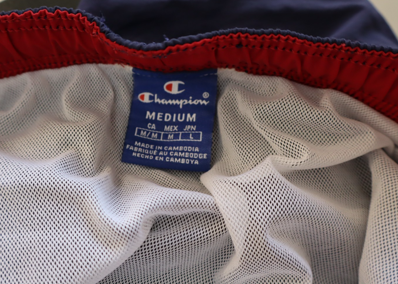 CHAMPION COSTUME PANTALONCINO MARE UOMO TG M MAN SWIMSUIT VINTAGE CASUAL LOGO