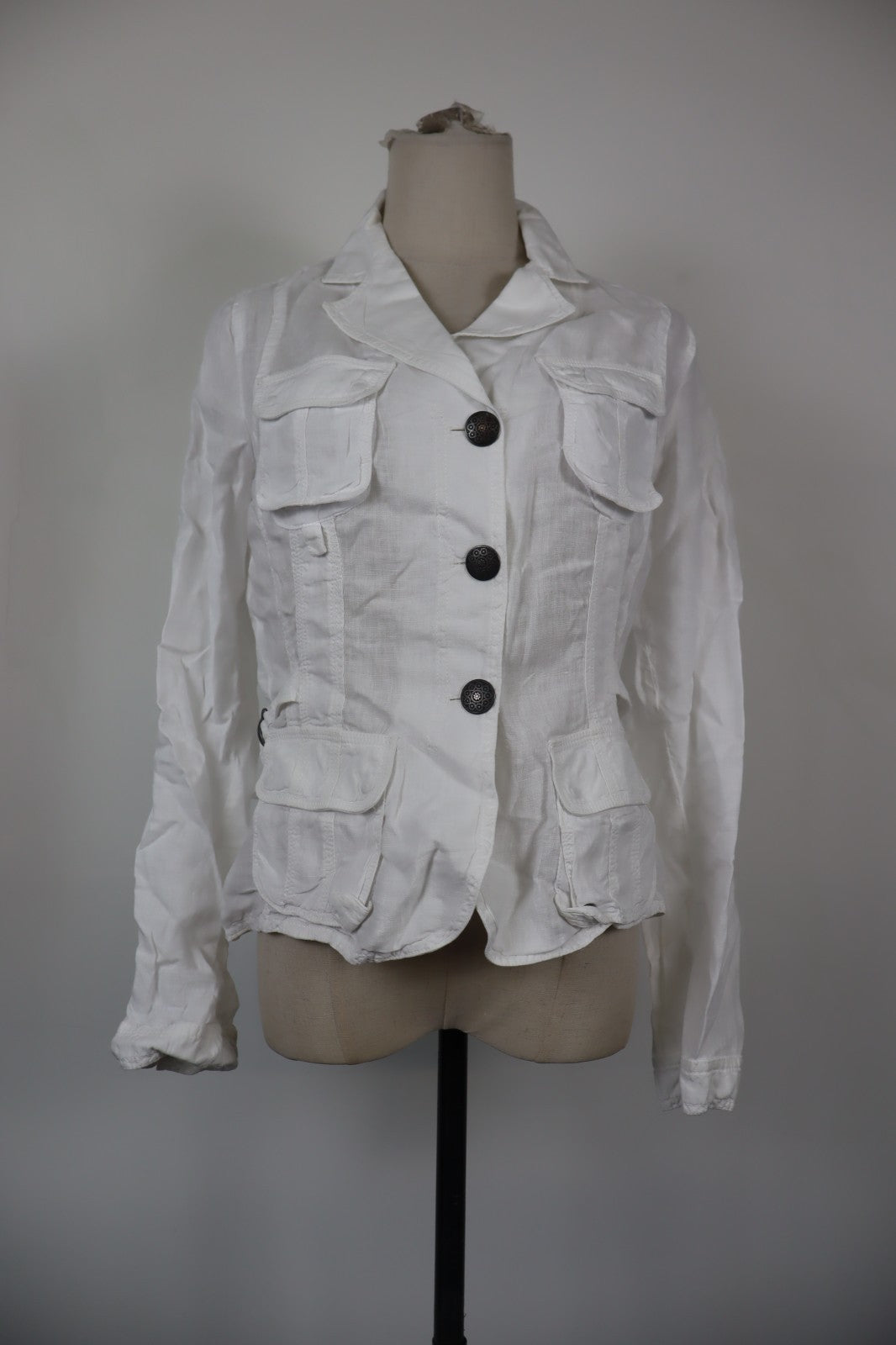 MARELLA GIACCA LINO DONNA Tg 42 WOMAN CASUAL VINTAGE JACKET SUIT