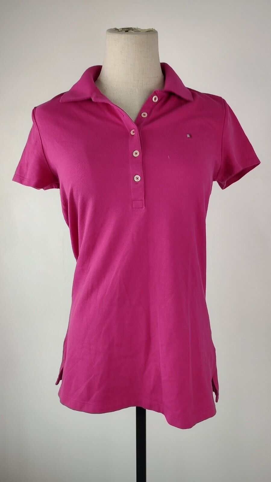 TOMMY HILFIGER POLO MAGLIA DONNA COTONE TG. S WOMAN COTTON SHIRT CASUAL VINTAGE
