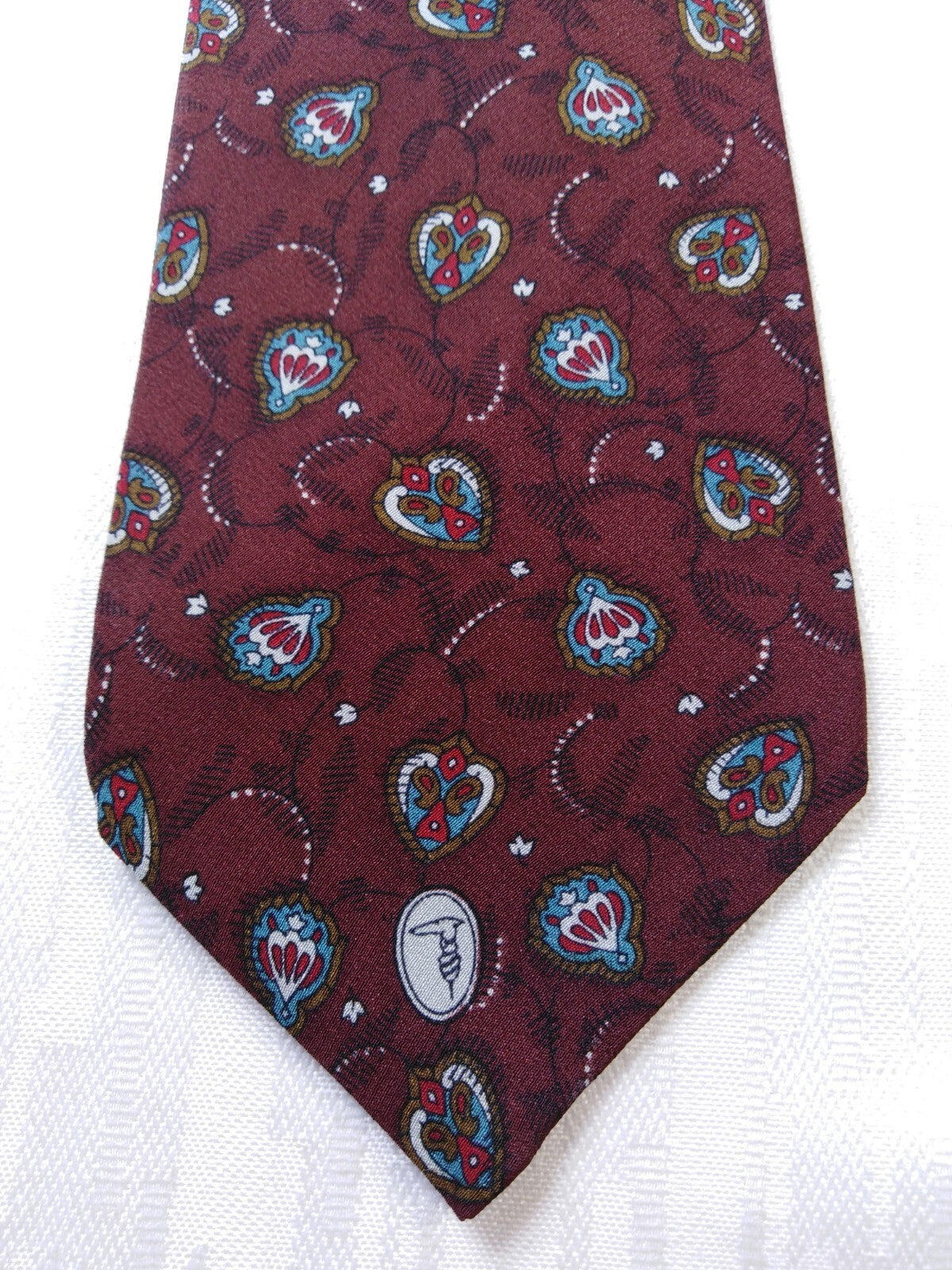 TRUSSARDI 100% SILK TIE SETA CRAVATTA NECKTIE MADE IN ITALY CLASSIC