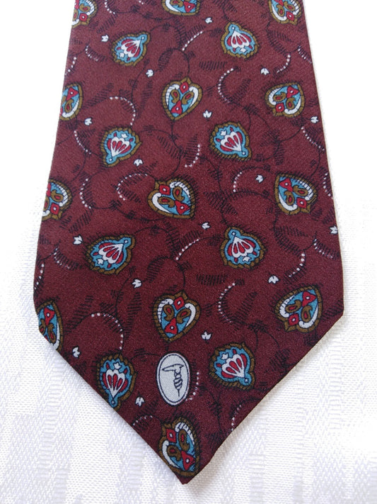 TRUSSARDI 100% SILK TIE SETA CRAVATTA NECKTIE MADE IN ITALY CLASSIC