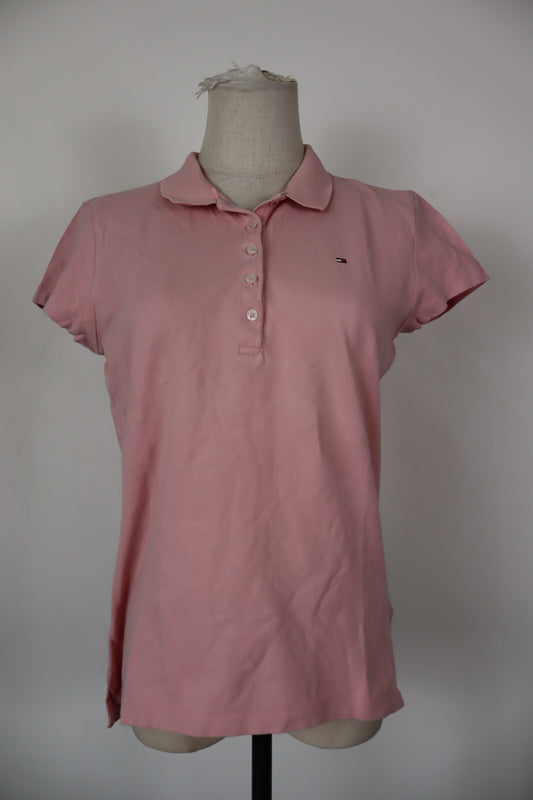 TOMMY HILFIGER POLO MAGLIA DONNA COTONE TG. L WOMAN COTTON SHIRT CASUAL VINTAGE