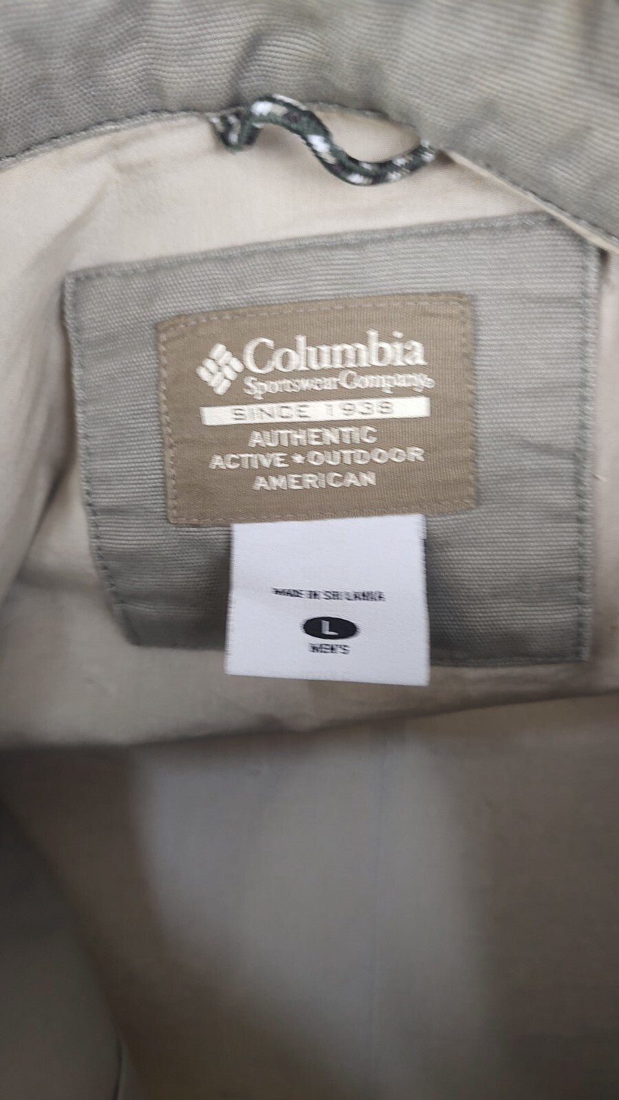 COLUMBIA GIUBBINO UOMO Tg L MAN CASUAL VINTAGE JACKET  COTONE