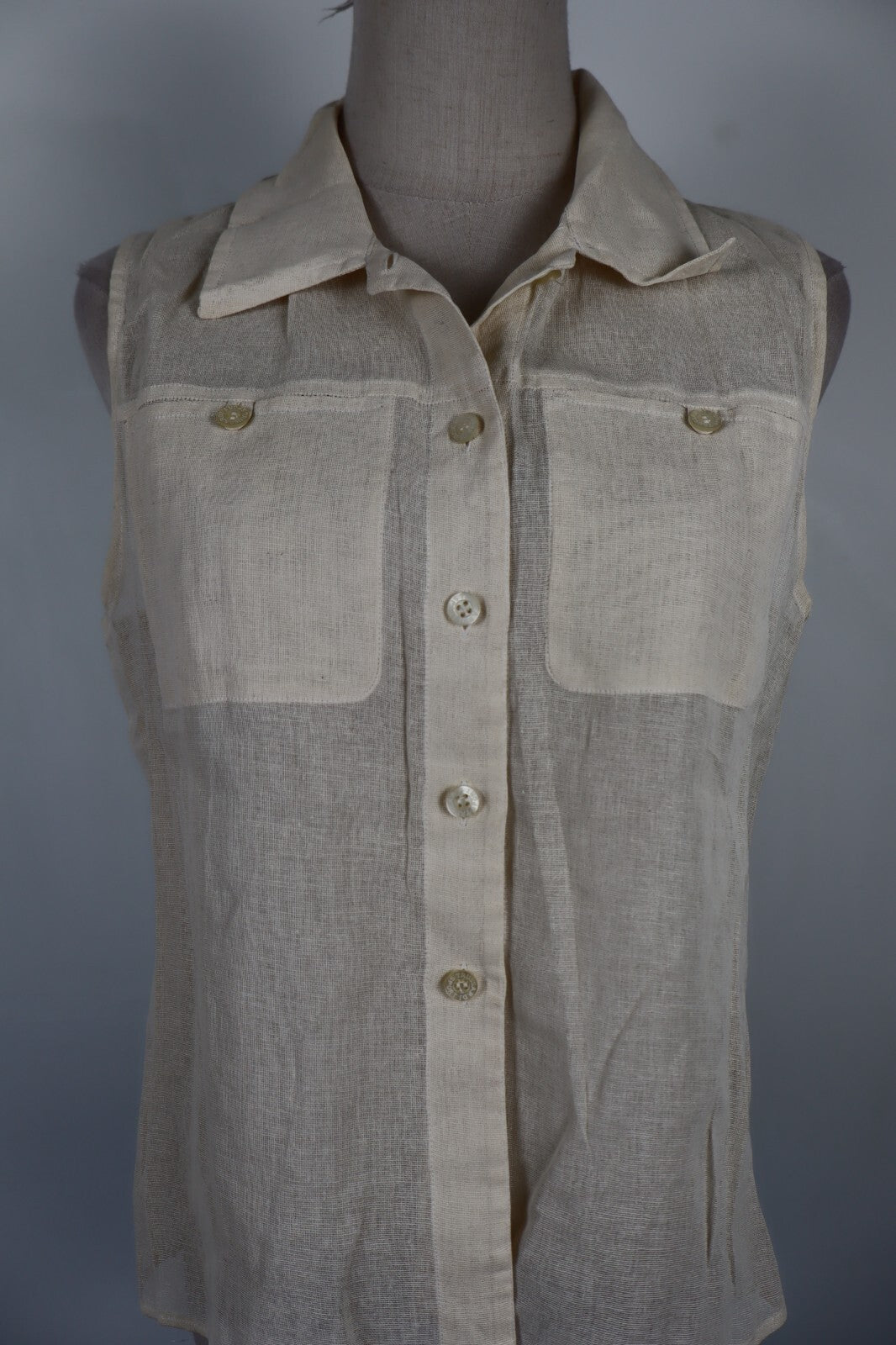 TRUSSARDI SPORT CAMICIA SMANICATA DONNA TG. S WOMAN SHIRT CASUAL VINTAGE COTONE