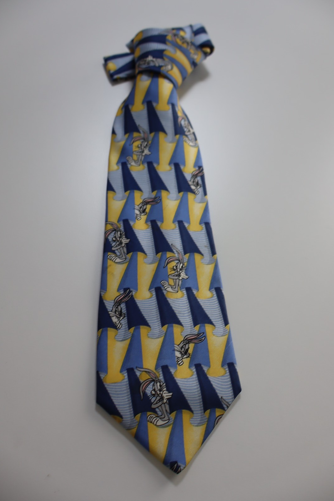 LOONEY TUNES WARNER BROS 100% SILK TIE SETA CRAVATTA NECKTIE MADE IN ITALY