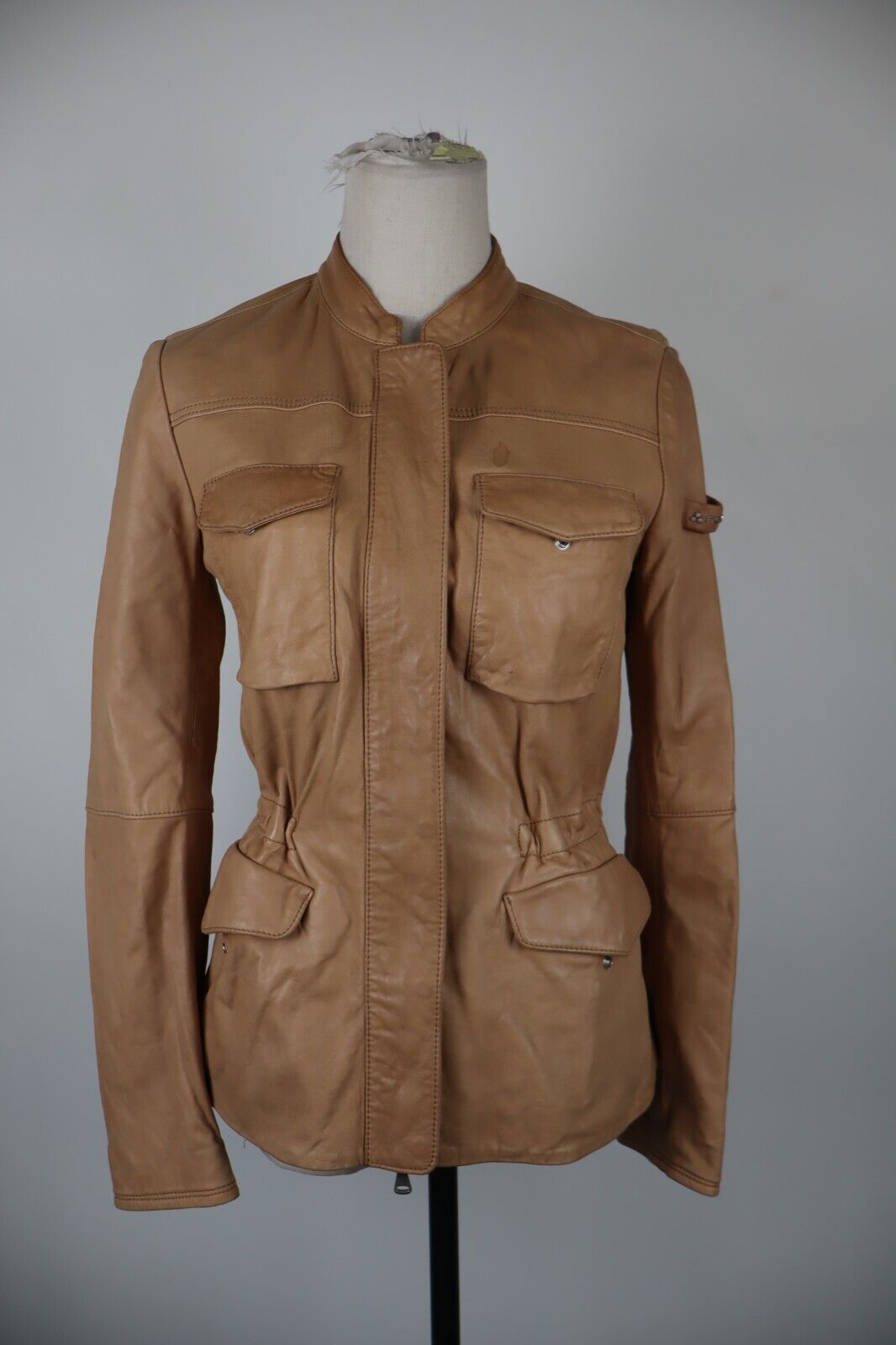 PEUTEREY GIUBBINO PELLE GIACCA DONNA 40 WOMAN CASUAL LEATHER JACKET VINTAGE