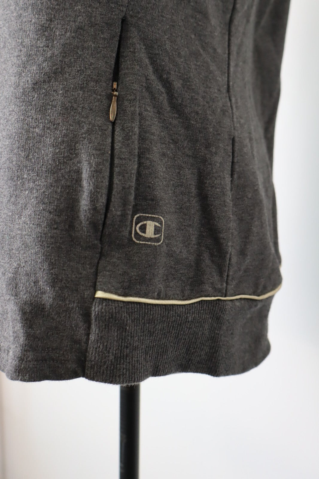 CHAMPION FELPA SMANICATA DONNA Tg XL WOMEN CASUAL VINTAGE SPORT SWEATSHIRT ZIP