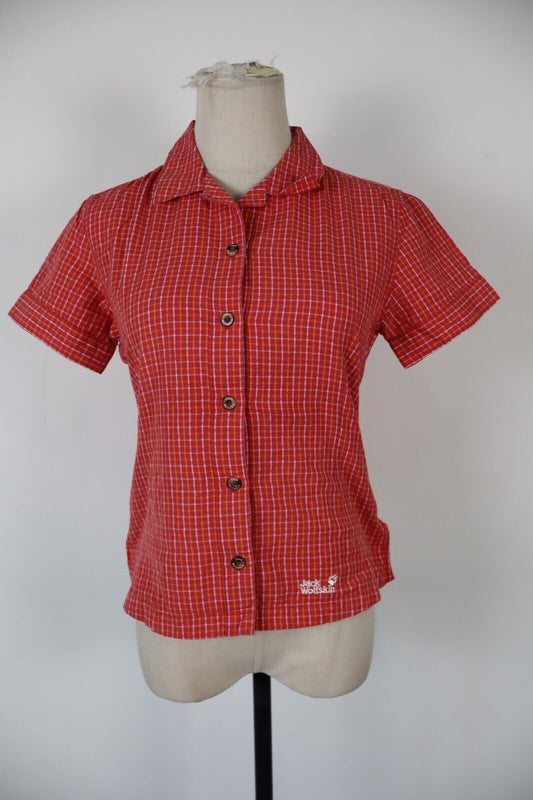 JACK WOLFSKIN CAMICIA DONNA TG. XS WOMAN SHIRT CASUAL VINTAGE COTONE