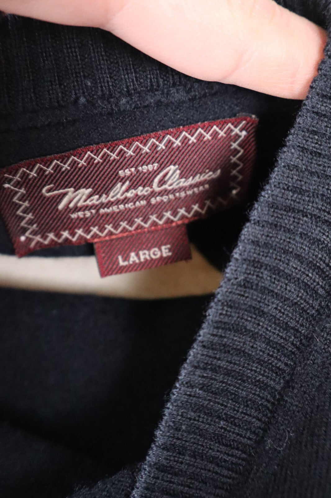 MARLBORO CLASSIC MAGLIONE LANA VINTAGE DONNA Tg. L WOMAN SWEATER CASUAL ITALY