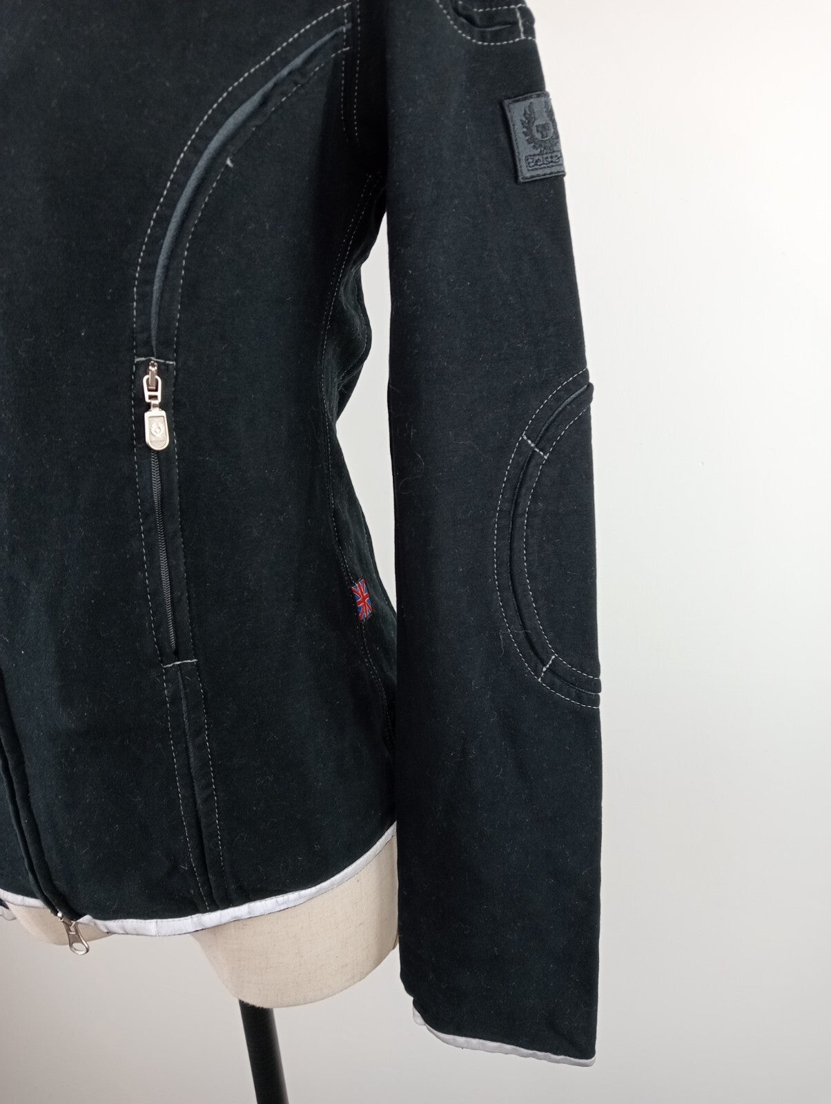 BELSTAFF FELPA ZIP DONNA Tg 42 WOMAN CASUAL VINTAGE SPORT SWEATSHIRT