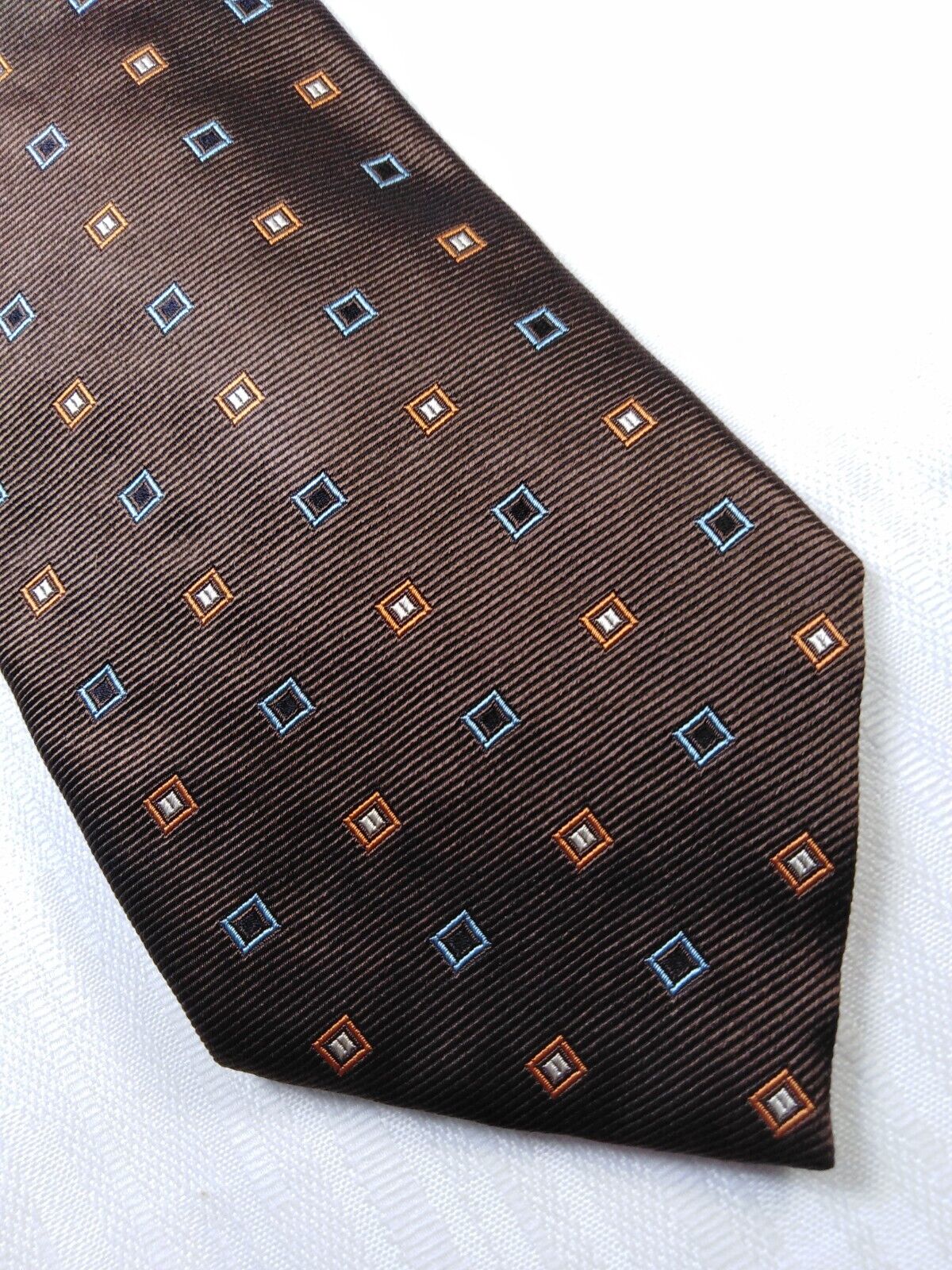 LES COPAINS 100% SETA SILK TIE CRAVATTA NECKTIE VINTAGE CLASSIC ITALY