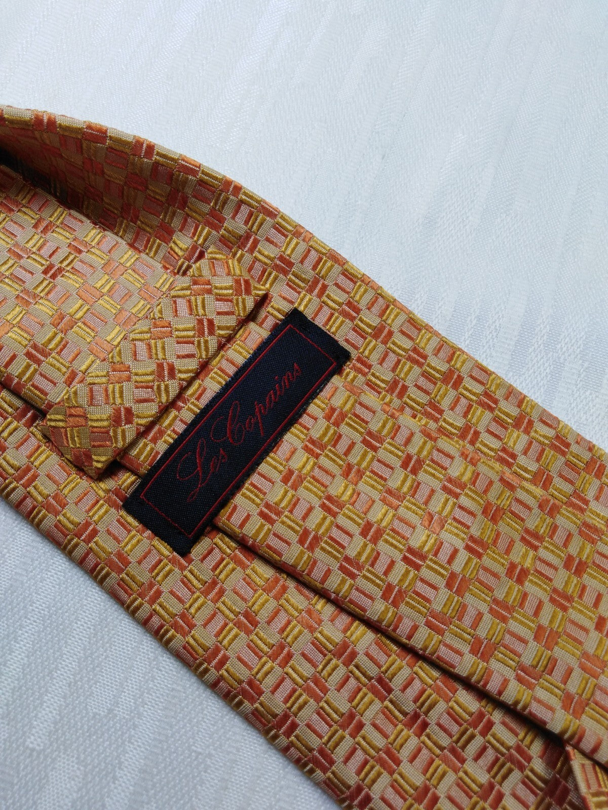 LES COPAINS 100% SILK TIE SETA CRAVATTA NECKTIE MADE IN ITALY CLASSIC
