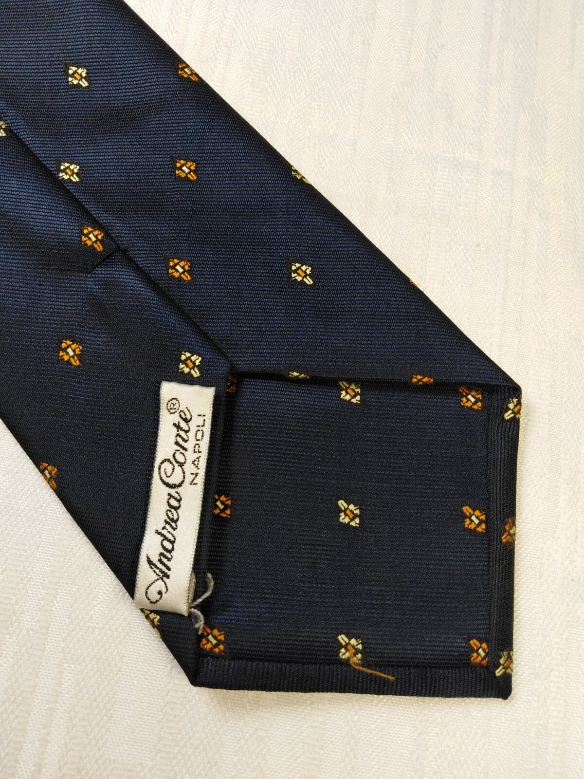 ANDRA CONTE 100% SILK TIE SETA CRAVATTA NECKTIE MADE  ITALY SELF TIPPED