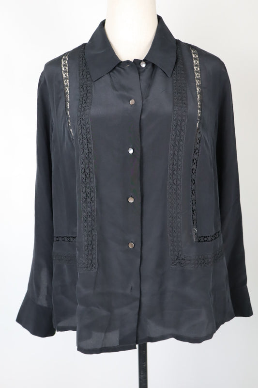 MARINA RINALDI CAMICIA DONNA TG. 19 WOMAN SHIRT CASUAL VINTAGE PIZZO