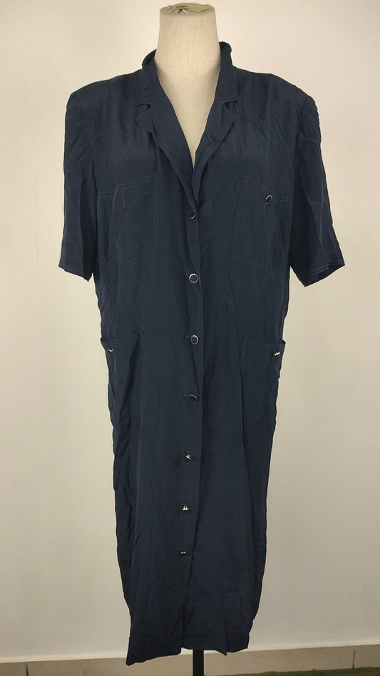 MARINA RINALDI VESTITO DONNA TG. 23  WOMAN CASUAL VINTAGE DRESS SETA