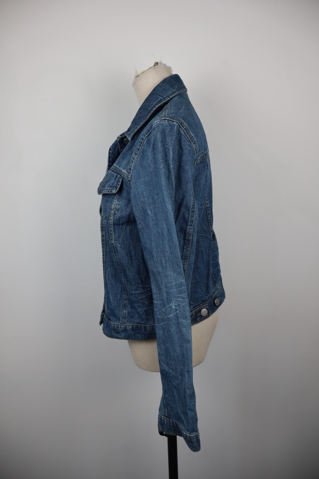 AJ ARMANI JEANS GIUBBINO DENIM DONNA 46 WOMAN CASUAL VINTAGE JACKET INDIGO N002