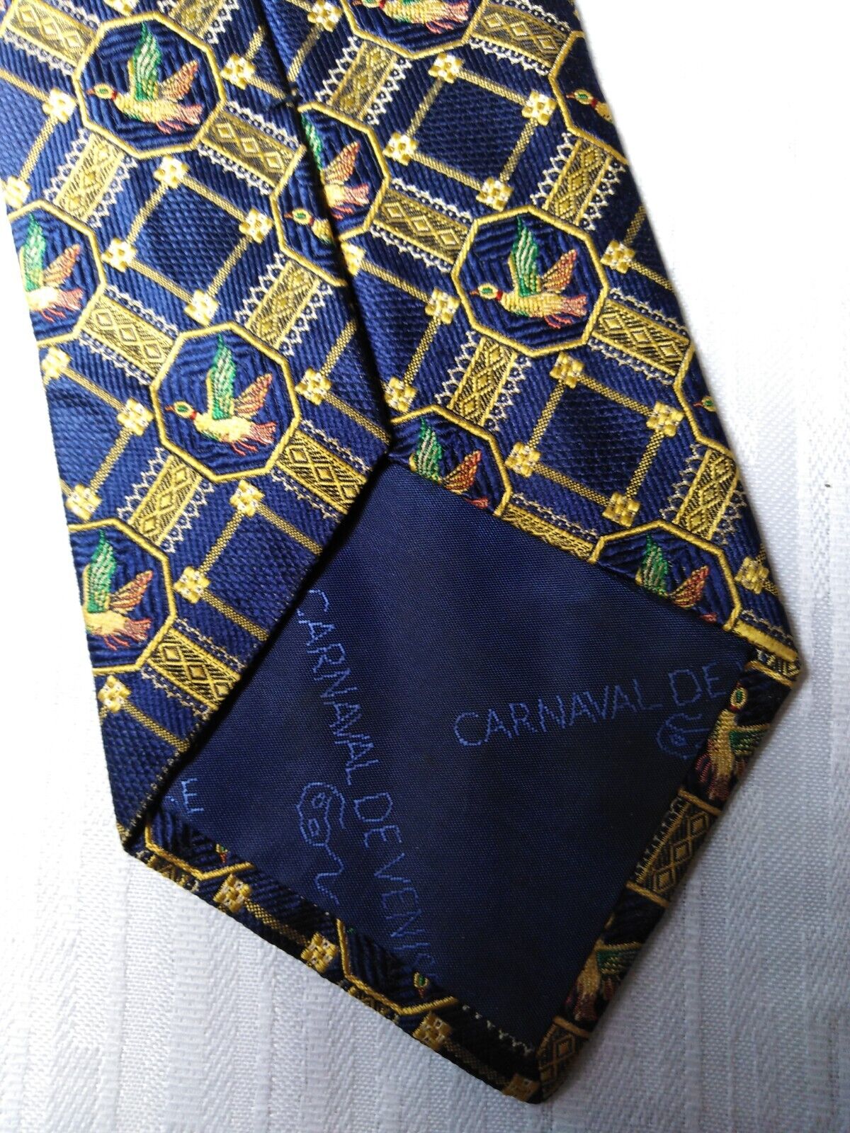 CARNAVAL DE VENISE 100% SILK TIE SETA CRAVATTA NECKTIE MADE IN ITALY