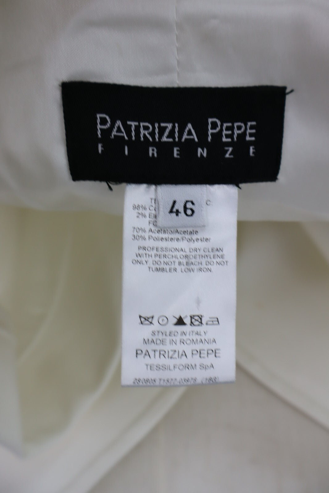 PATRIZIA PEPE GIACCA BLAZER DONNA Tg 46 WOMAN VINTAGE JACKET COTONE