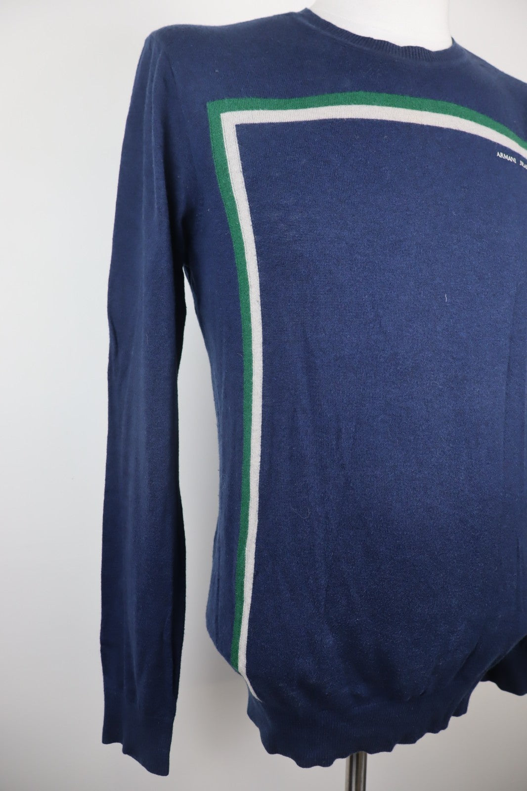 AJ ARMANI JEANS MAGLIONE UOMO M MAN SWEATER CASUAL VINTAGE LANA CASHMERE COTONE