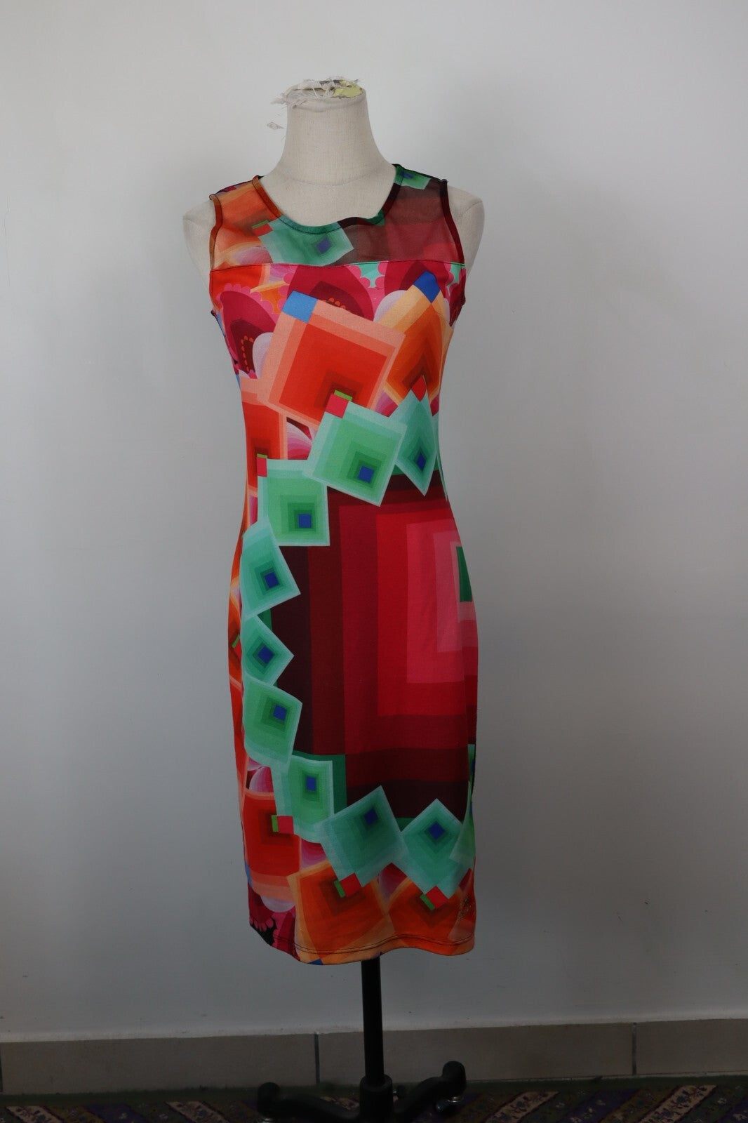 DESIGUAL VESTITO ABITO DONNA TG. S WOMAN CASUAL VINTAGE DRESS