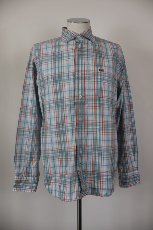 NAPAPIJRI CAMICIA SHIRT UOMO Tg L MAN VINTAGE CASUAL COTONE
