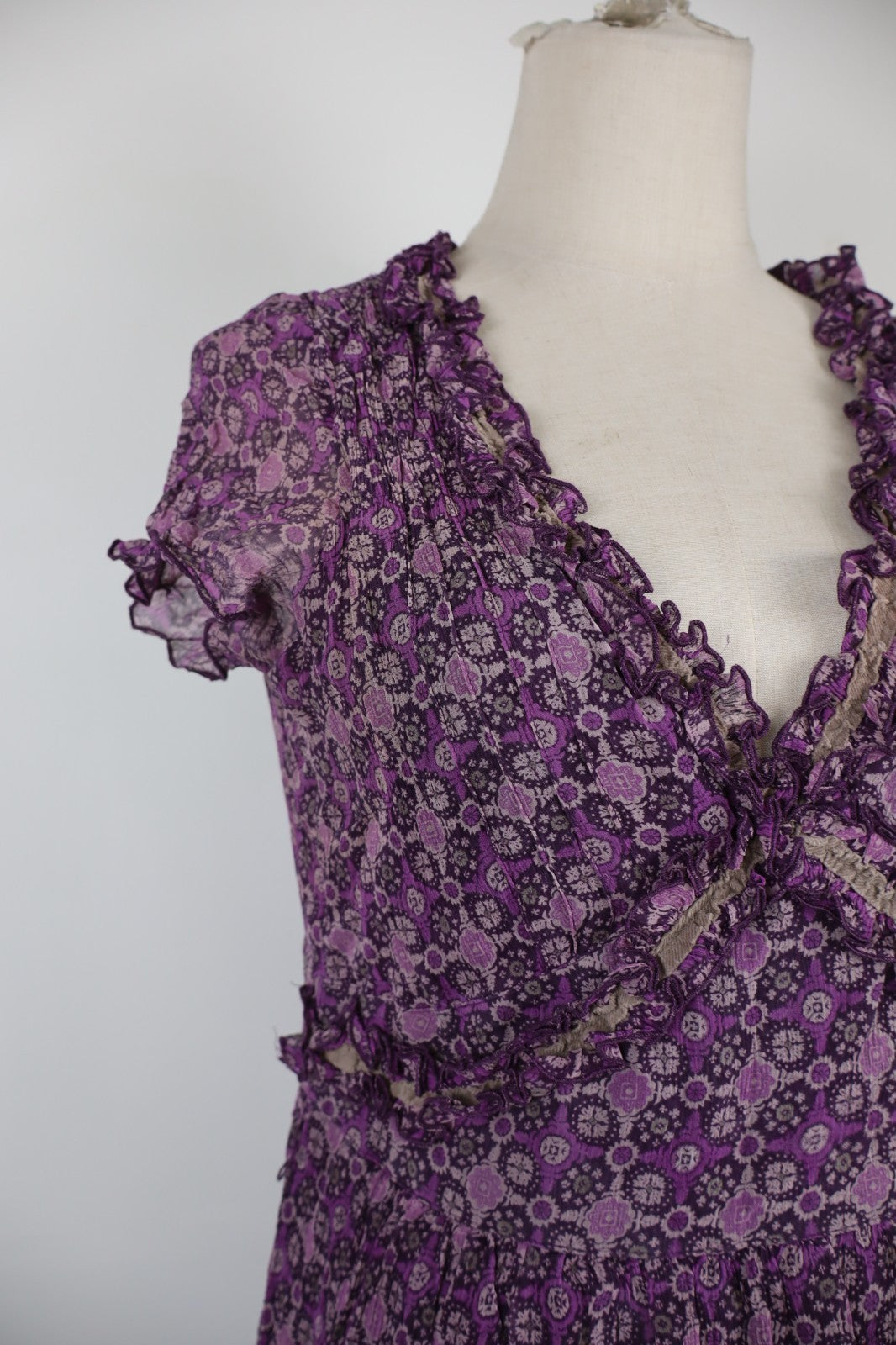 MARLBORO CLASSICS VESTITO DONNA 46 WOMAN CASUAL VINTAGE DRESS ABITO SETA ACETATO