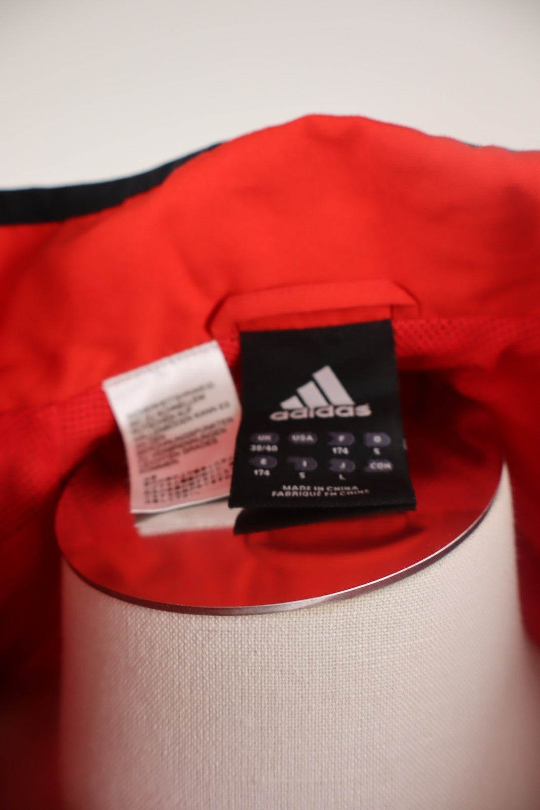 ADIDAS MILAN GIACCA SPORT CALCIO UOMO Tg 5 MAN VINTAGE JACKET SOCCER CERNIERA