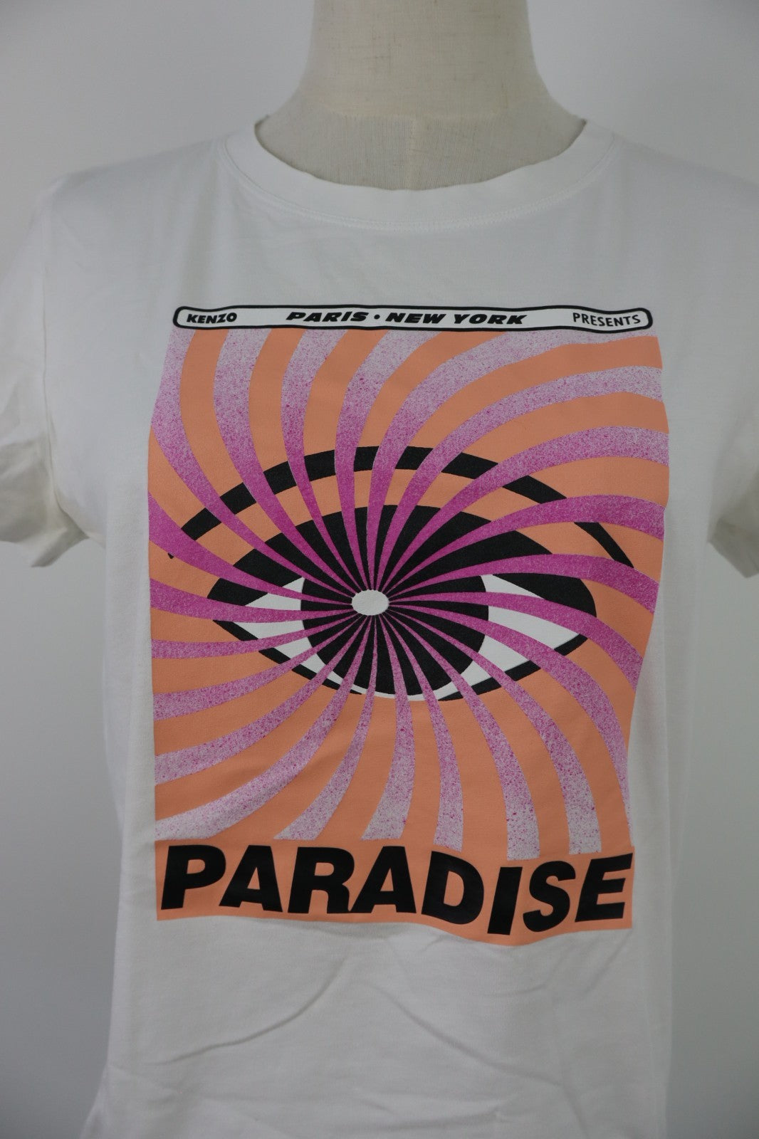 KENZO MAGLIA DONNA TG. L WOMAN CASUAL VINTAGE T-SHIRT TOP COTONE PARADISE OCCHIO
