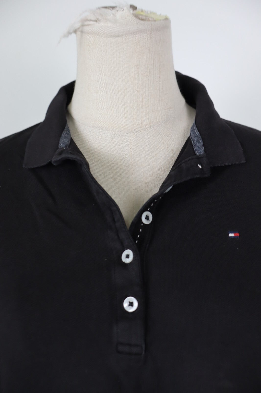 TOMMY HILFIGER POLO MAGLIA T-SHIRT DONNA COTONE TG L WOMAN CASUAL VINTAGE SLIM