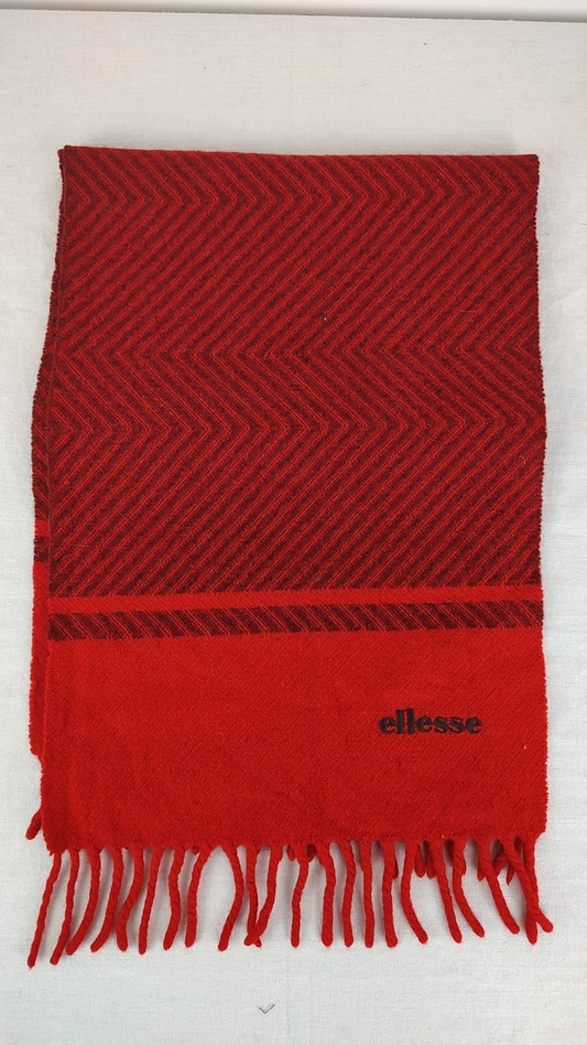 ELLESSE SCIARPA LANA AGNELLO UOMO DONNA WOMAN MAN VINTAGE CASUAL SCARF