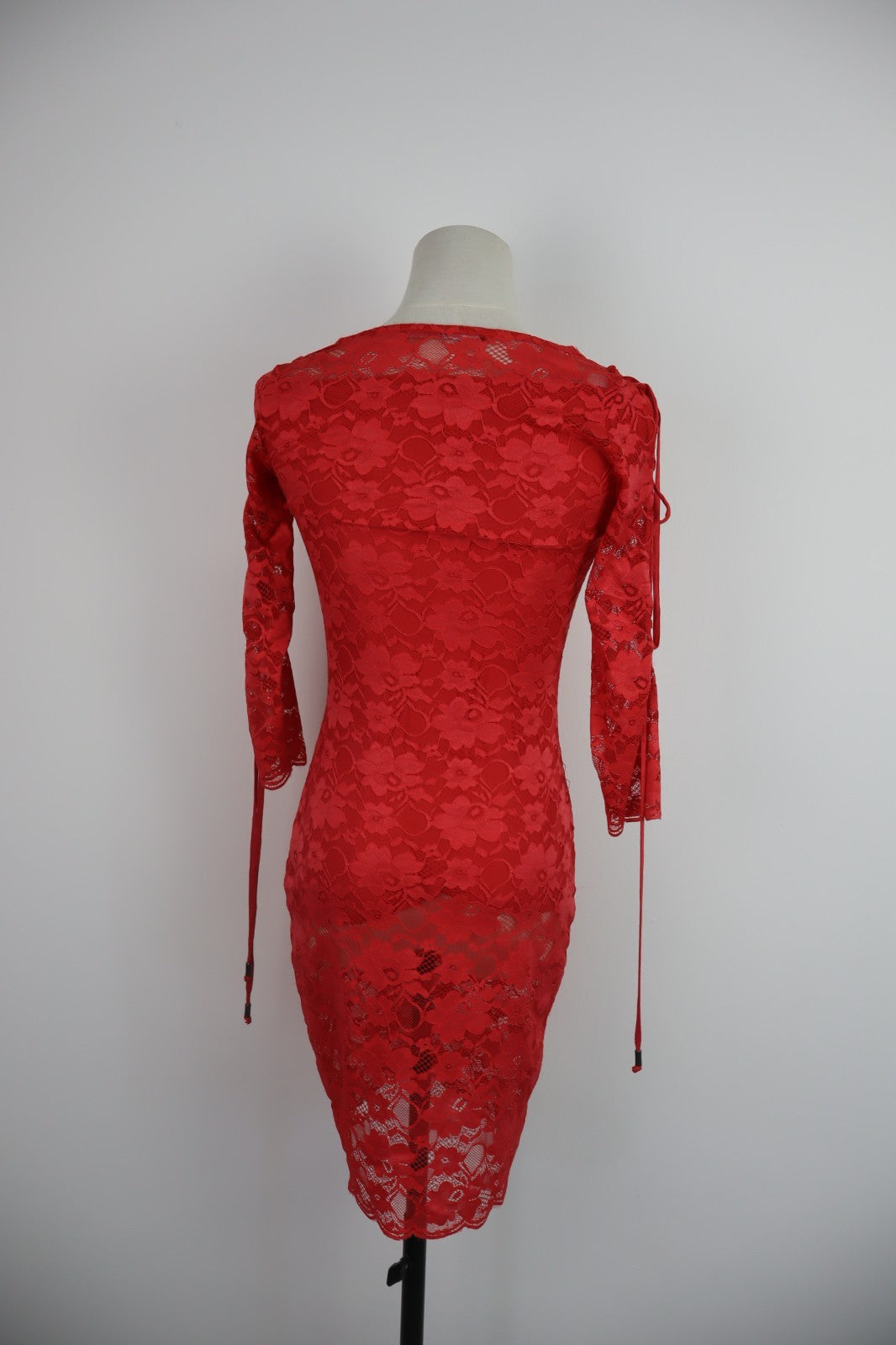 GUESS VESTITO DONNA TG. XS WOMAN CASUAL VINTAGE DRESS ABITO PIZZO FLOREALE