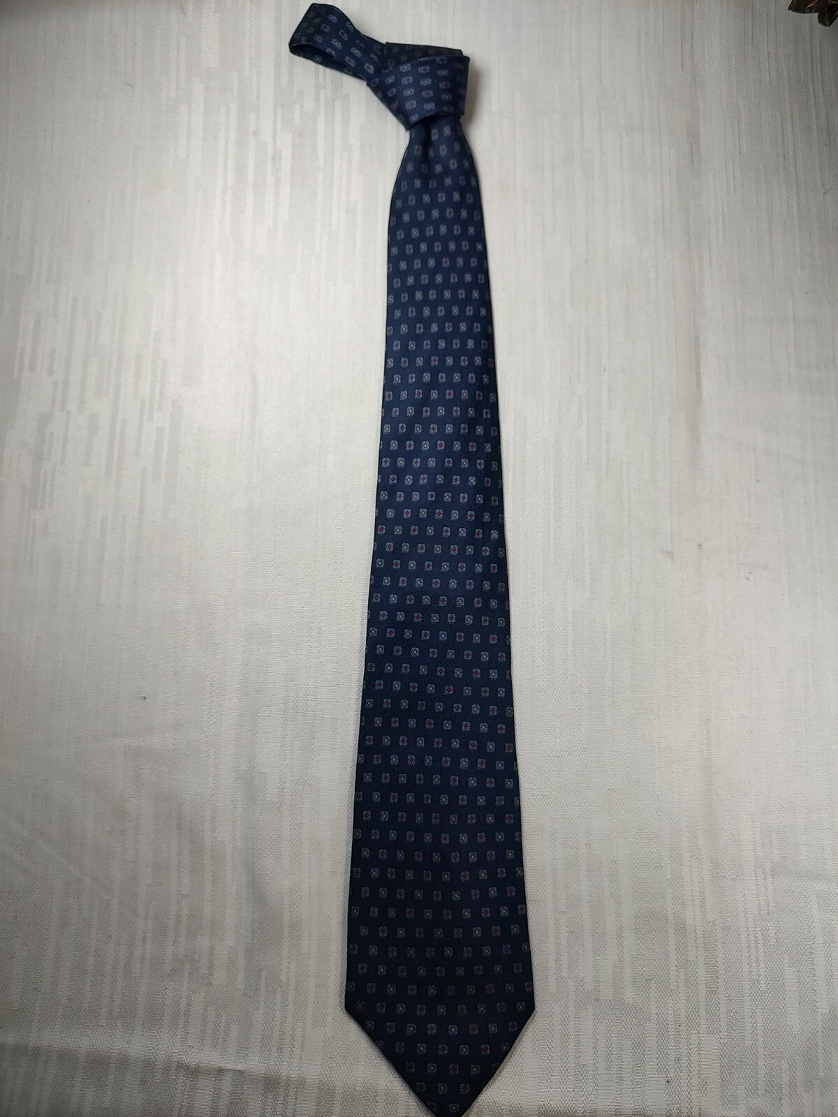LUIGI PANZA 100% SILK TIE SETA CRAVATTA NECKTIE MADE IN ITALY CLASSIC