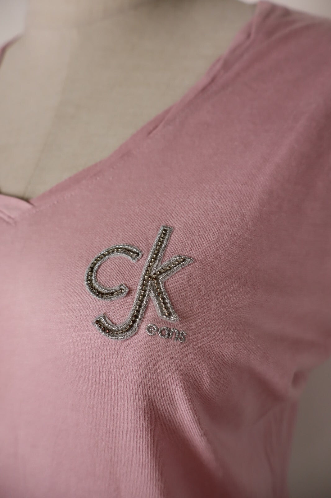 CALVIN KLEIN JEANS MAGLIA DONNA TG. S WOMAN CASUAL VINTAGE T-SHIRT TOP COTONE